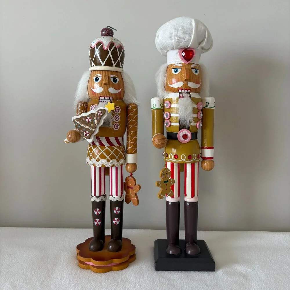 Sweets Themed Holiday Nutcrackers - Set of 2